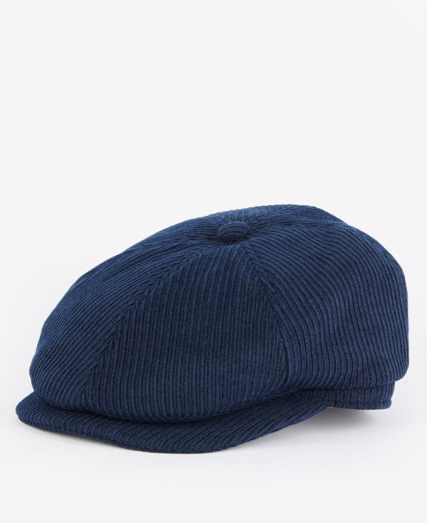 barbour thorns cord bakerboy hat midnight navy