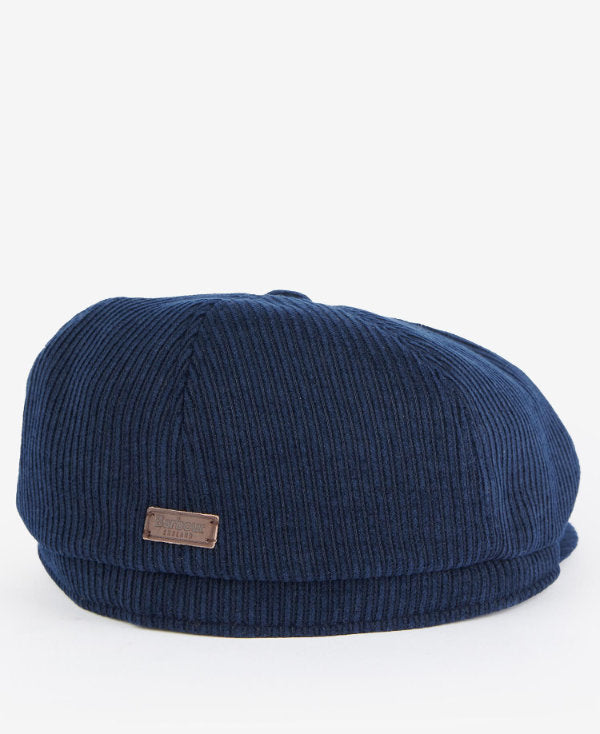 barbour thorns cord bakerboy hat midnight navy