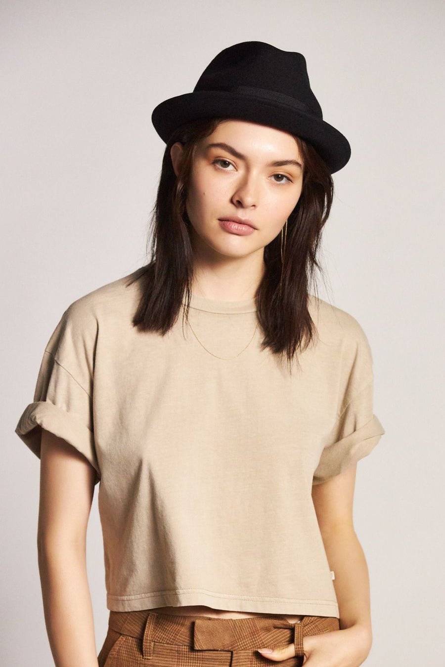 brixton gain fedora black