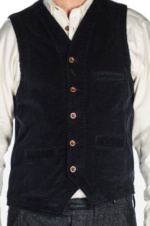 captain santors vest 7703 cb405 navy corduroy (LAST SIZE LARGE)