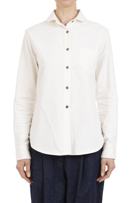 captain santors womens flannel shirt W 8802 cs407 white