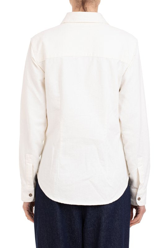 captain santors womens flannel shirt W8802 cs407 white