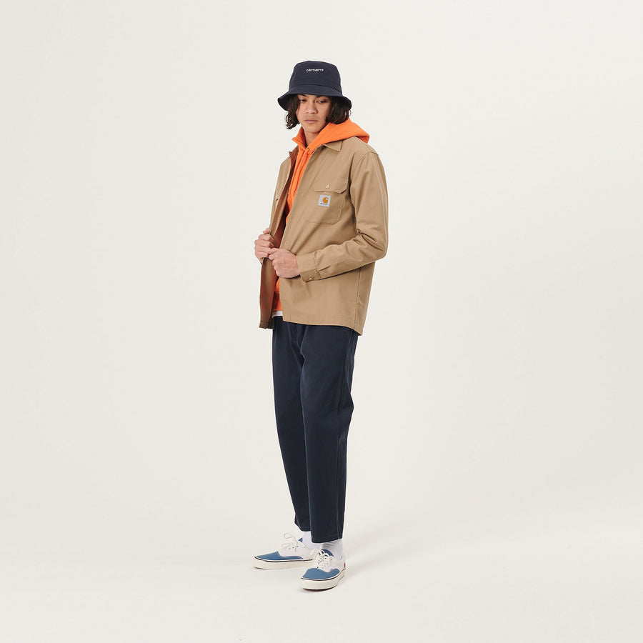 carhartt wip abbott pant dark navy stone washed