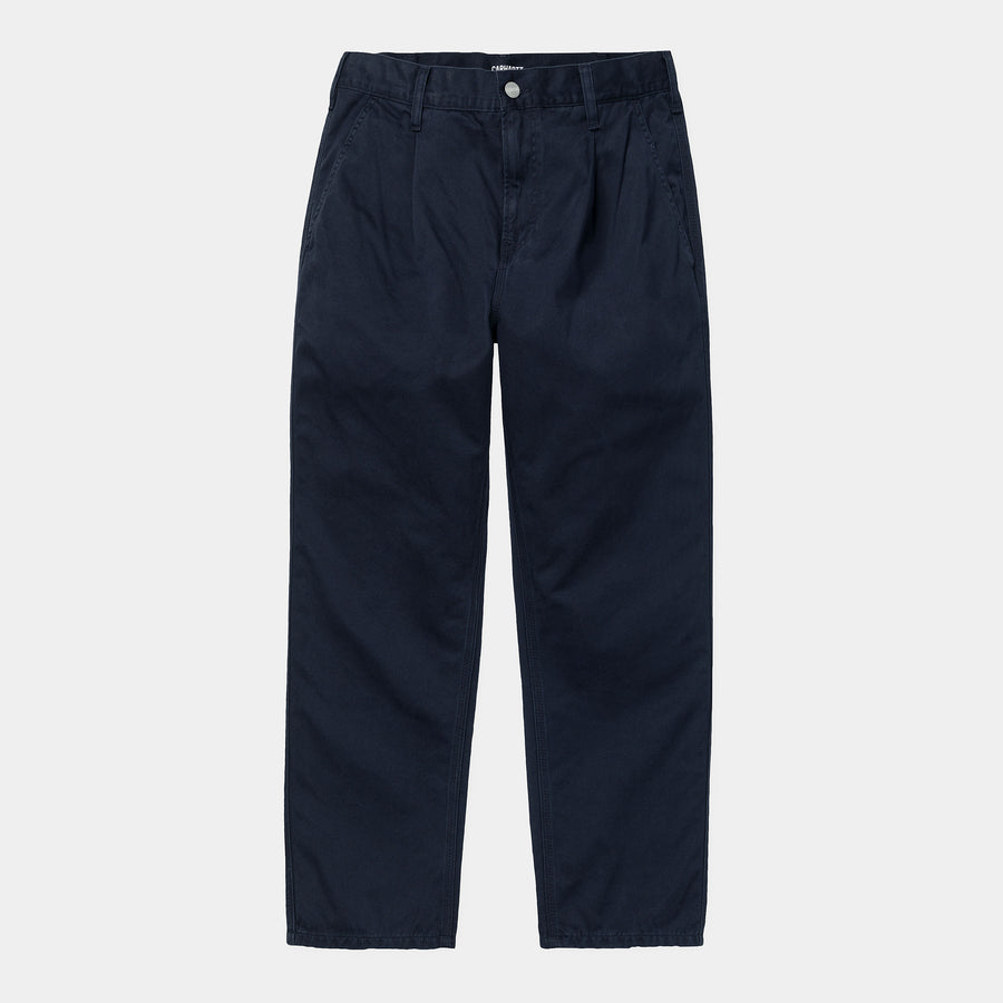 carhartt wip abbott pant dark navy stone washed