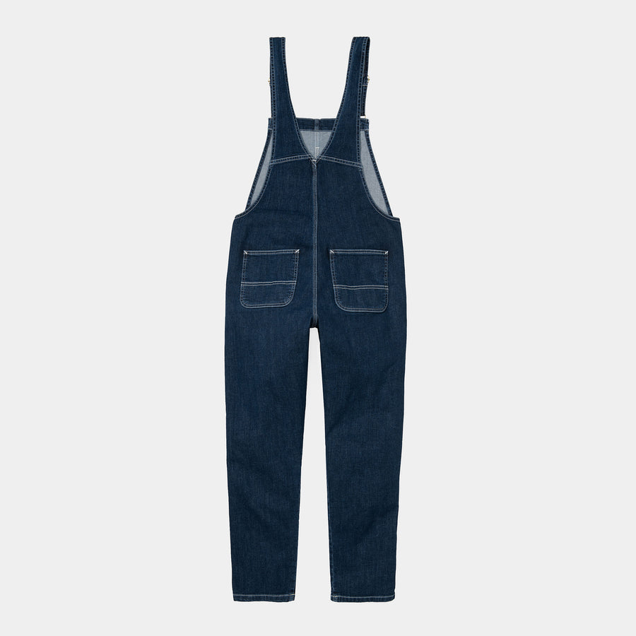 Blue Stone Wash Denim Stretch Dungaree Shorts