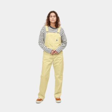 carhartt wip women bib overall straight acadia twill soft yellow