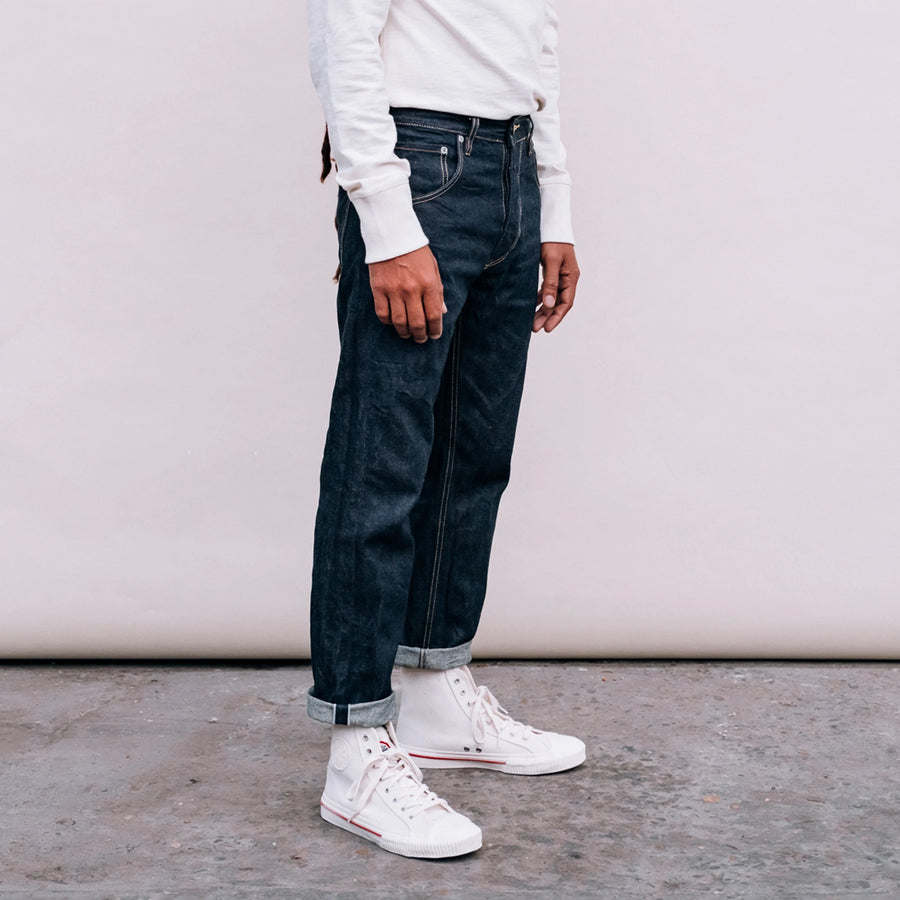 eat dust fit 73 loose tapered selvedge denim