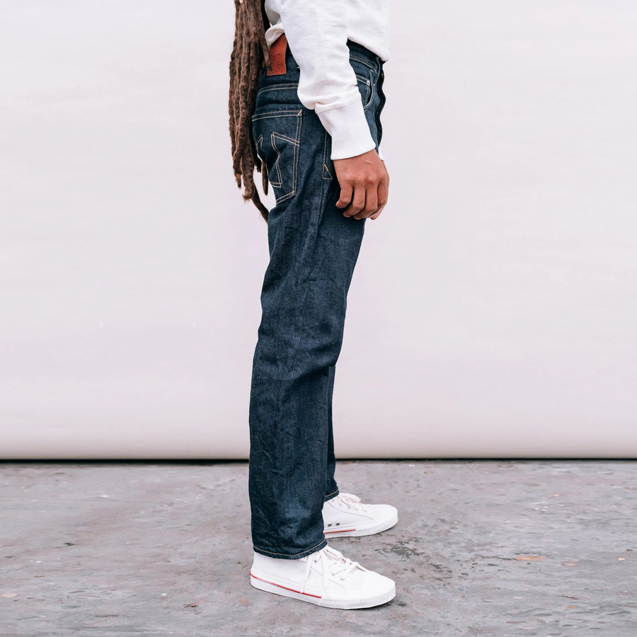 eat dust fit 73 loose tapered selvedge denim