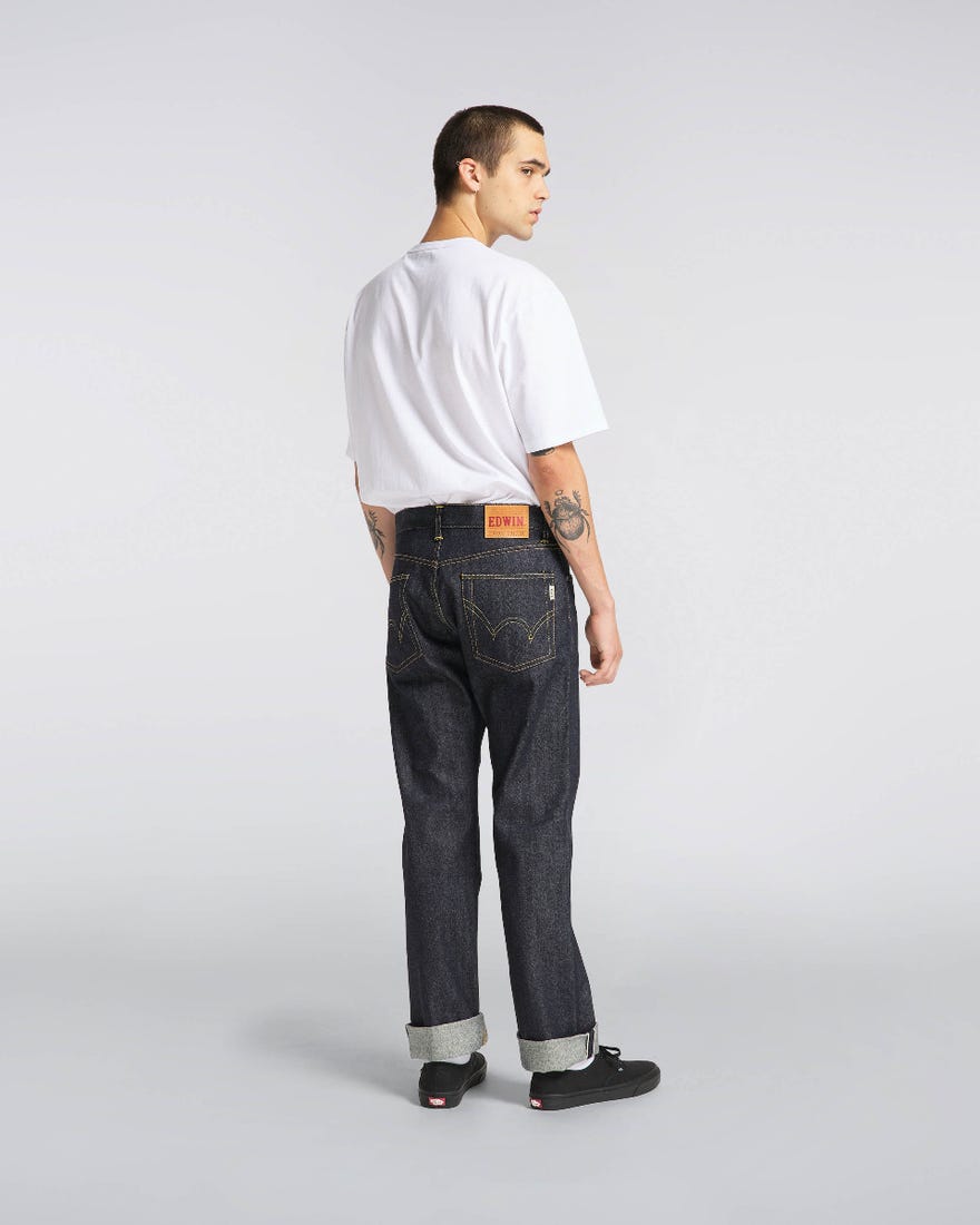 edwin nashville blue unwashed red listed selvage denim