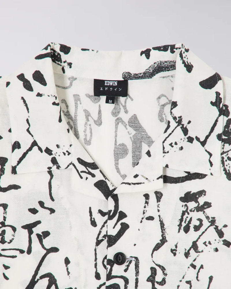 edwin private letter shirt black white (LAST SIZE XS)
