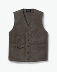 filson dry tin cruiser vest stone brown