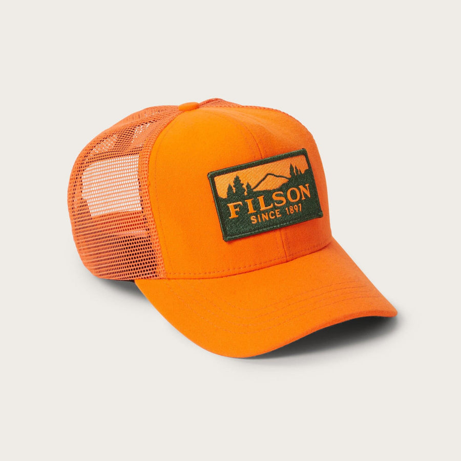 filson logger mesh cap blaze orange