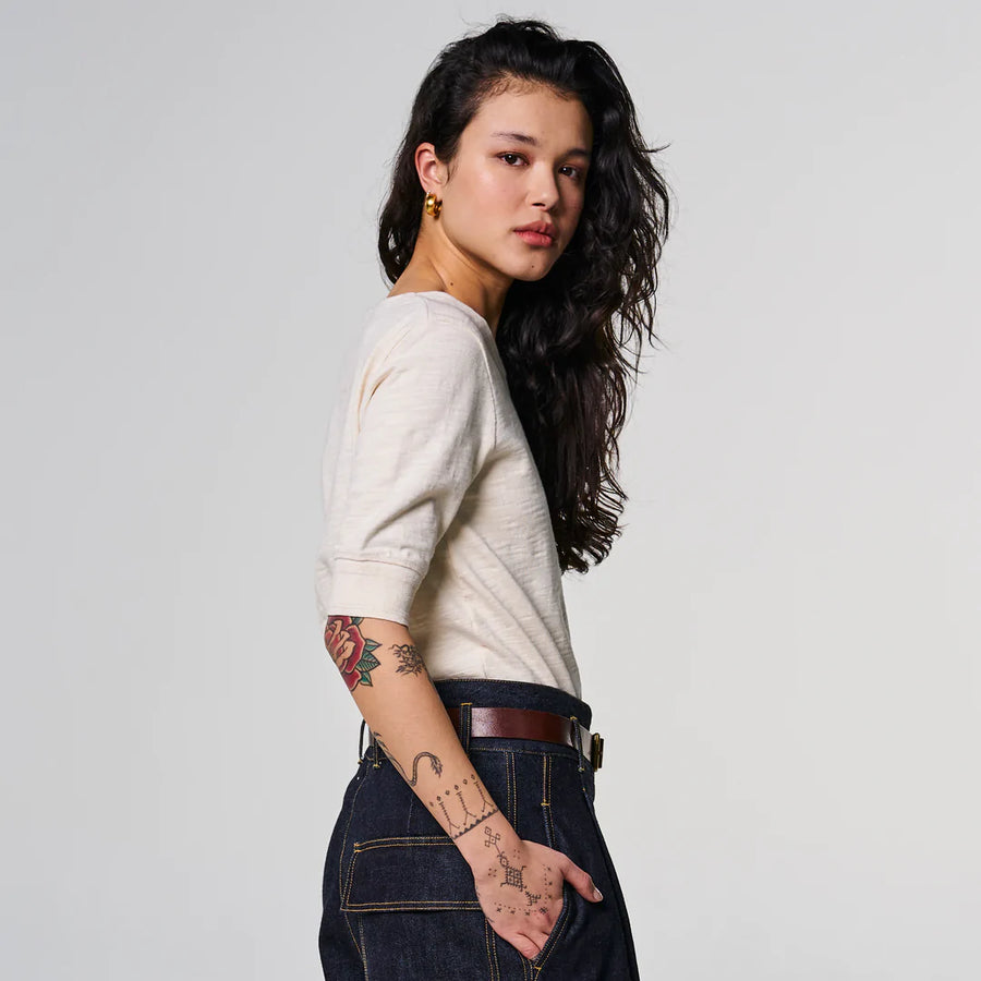 girls of dust slub t-shirt off white