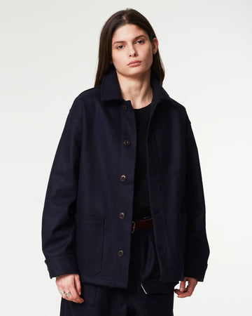 girls of dust coach jacket navy wool