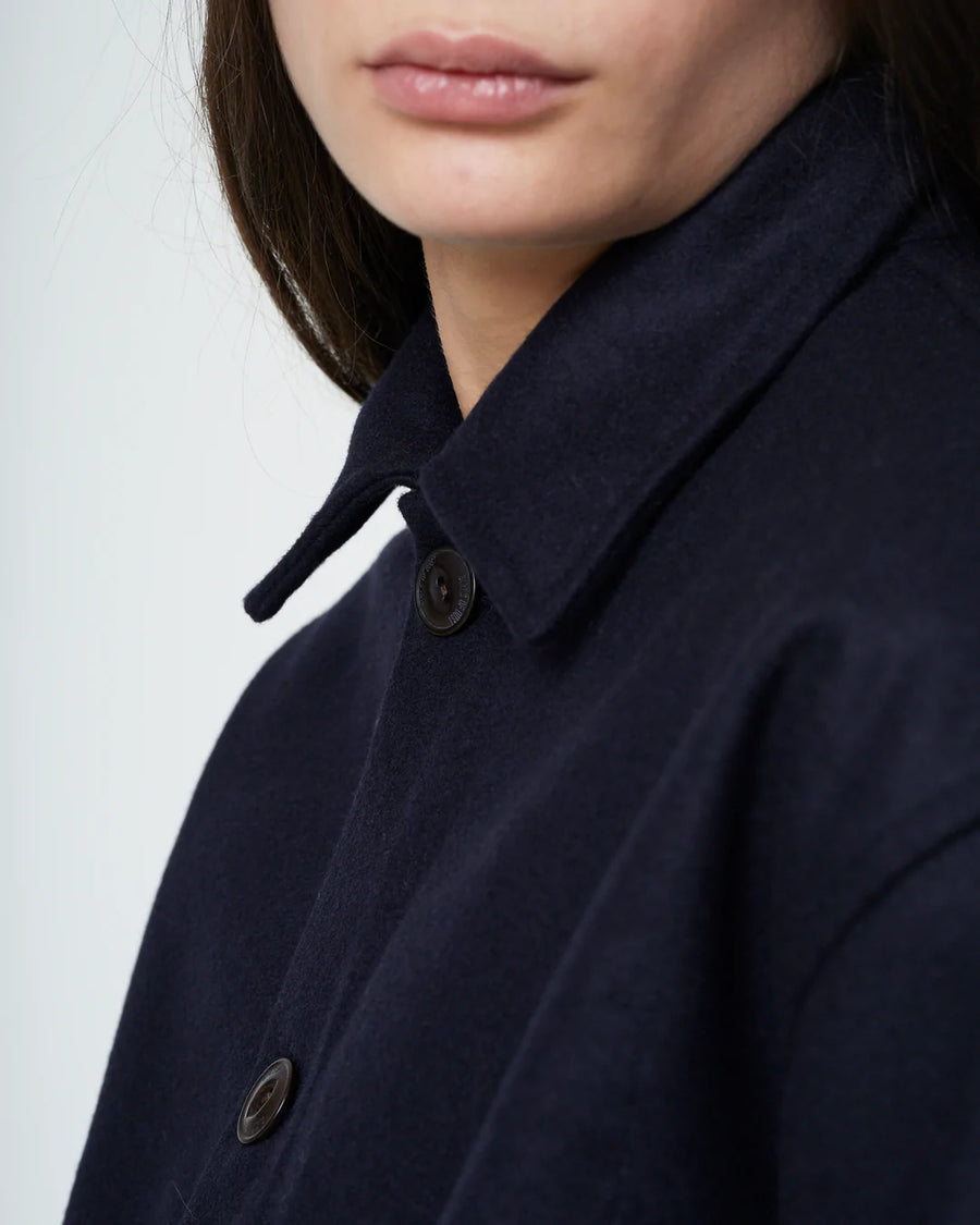 girls of dust coach jacket navy wool