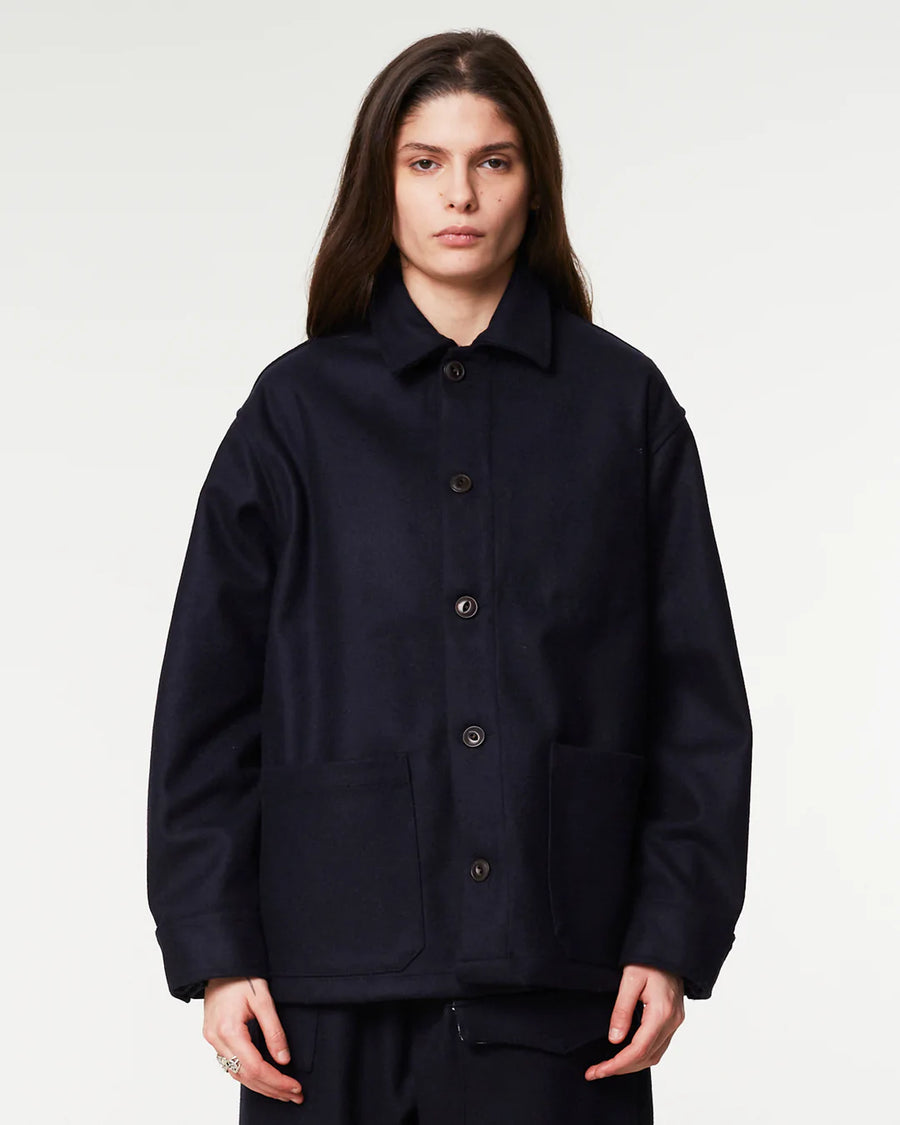 girls of dust coach jacket navy wool