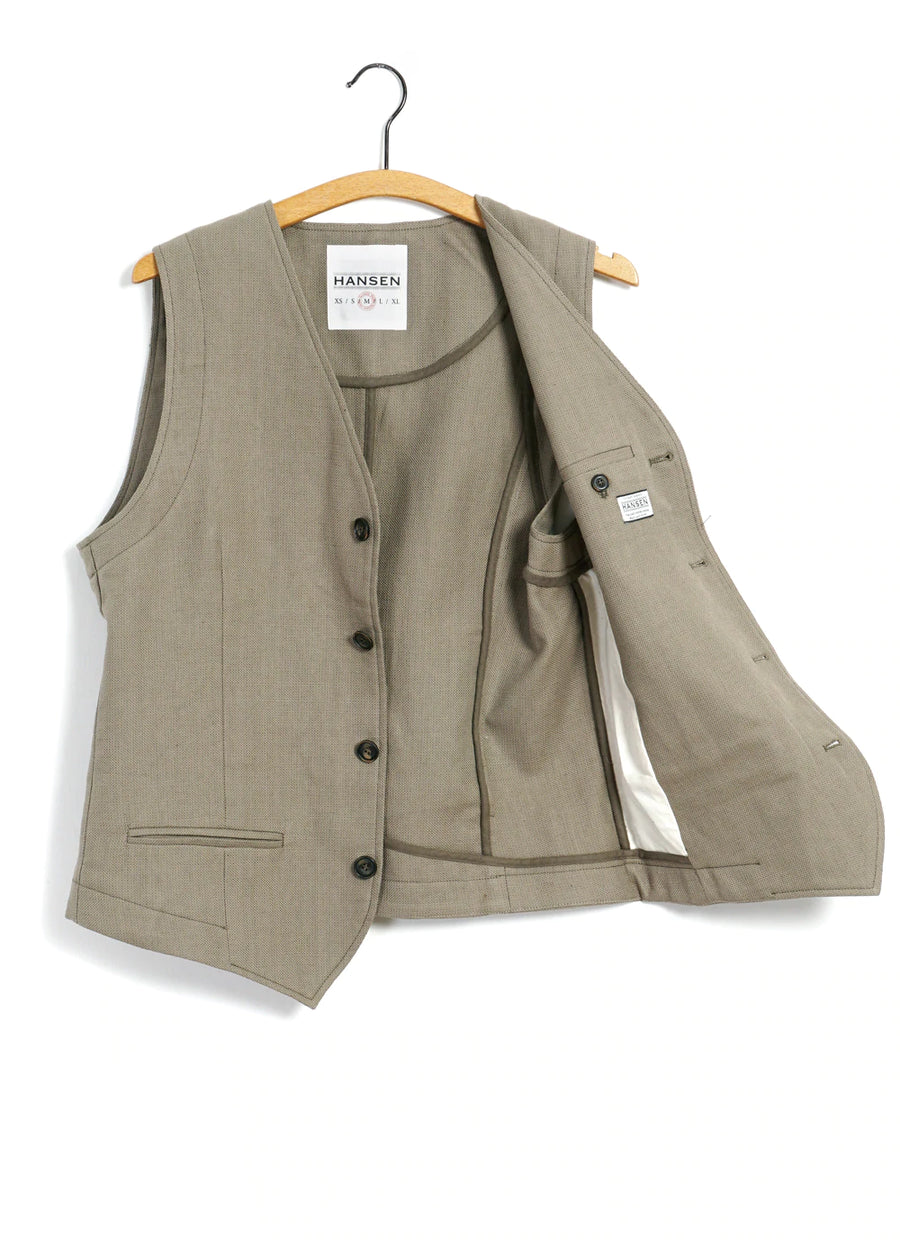 hansen daniel classic waistcoat bay leaf