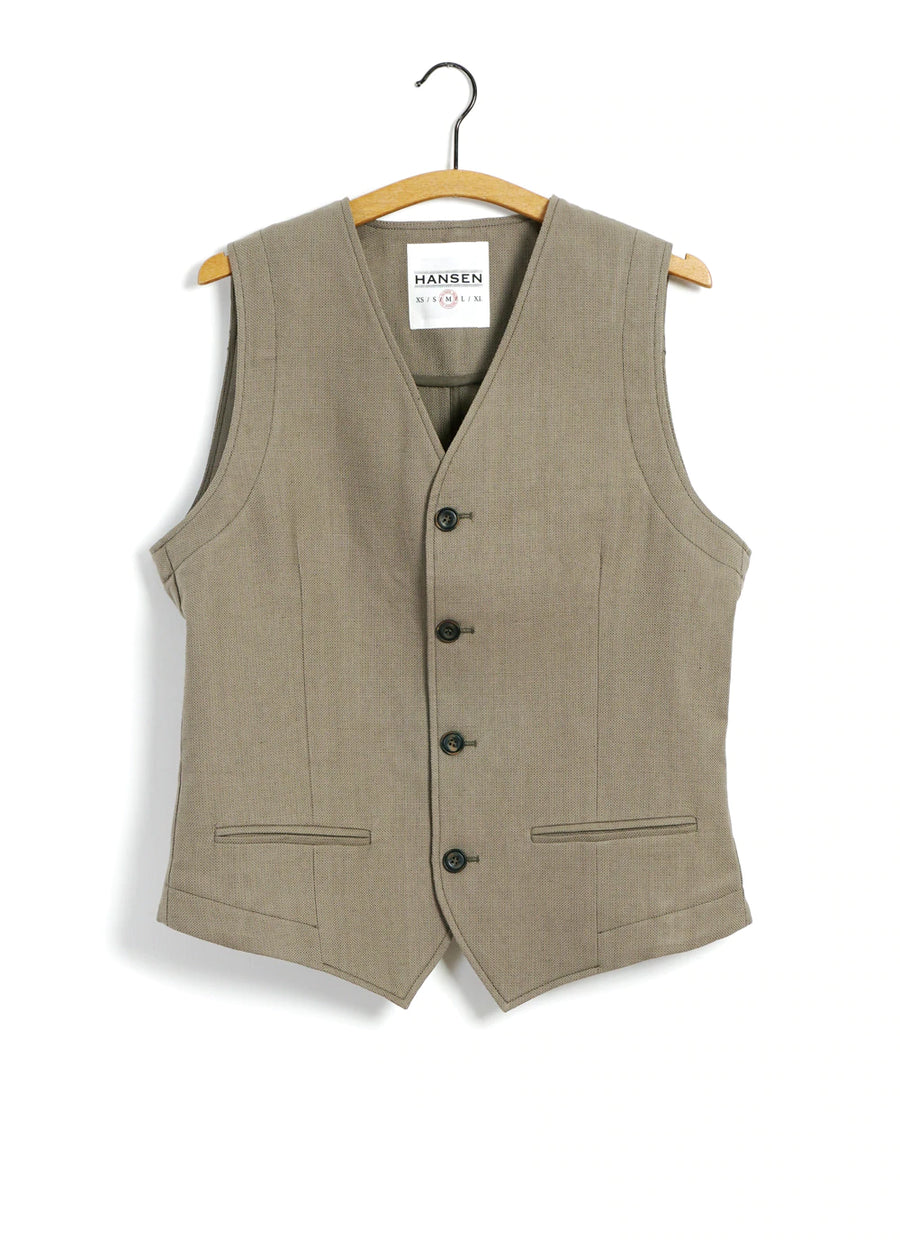 hansen daniel classic waistcoat bay leaf