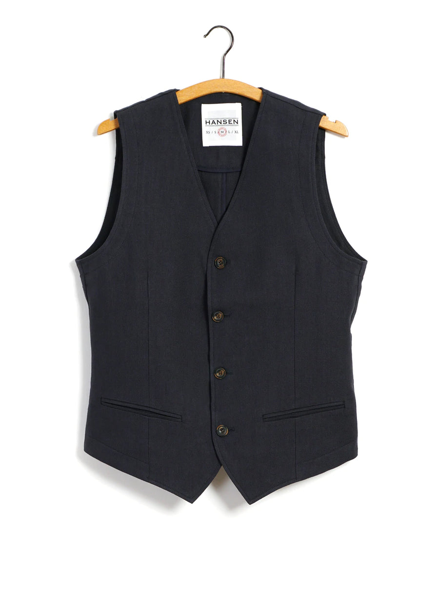 hansen daniel classic waistcoat dark blue