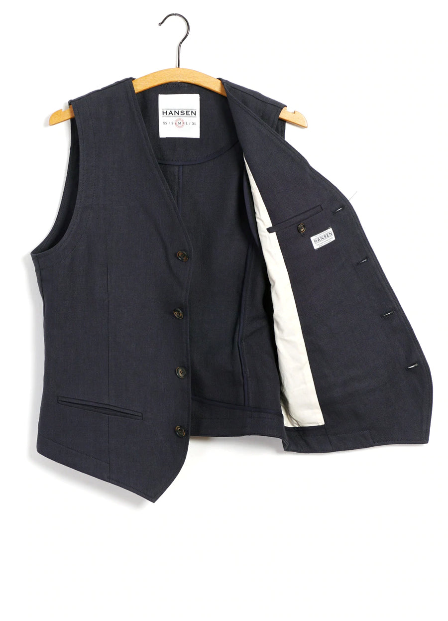 hansen daniel classic waistcoat dark blue