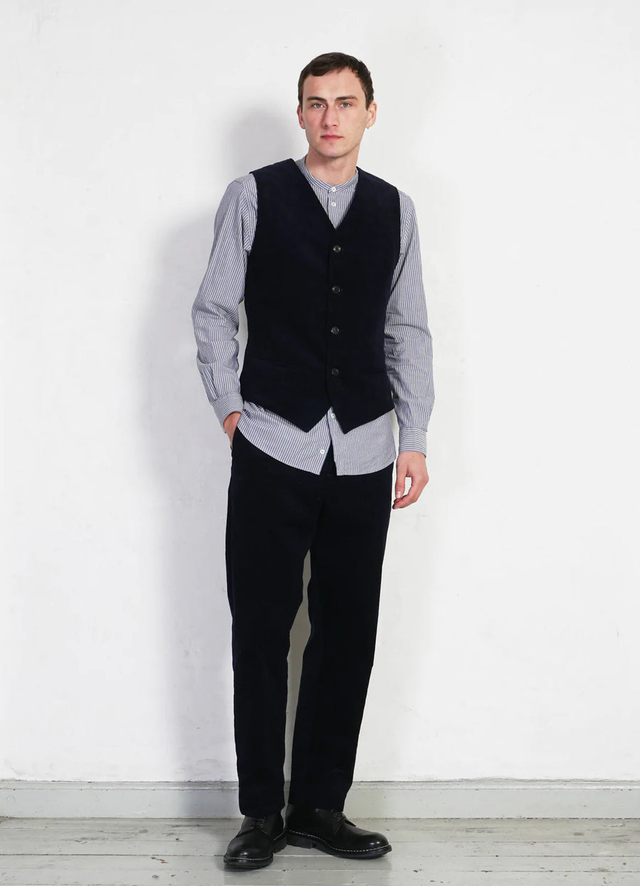 hansen daniel waistcoat fluid navy corduroy (LAST SIZE XLARGE)