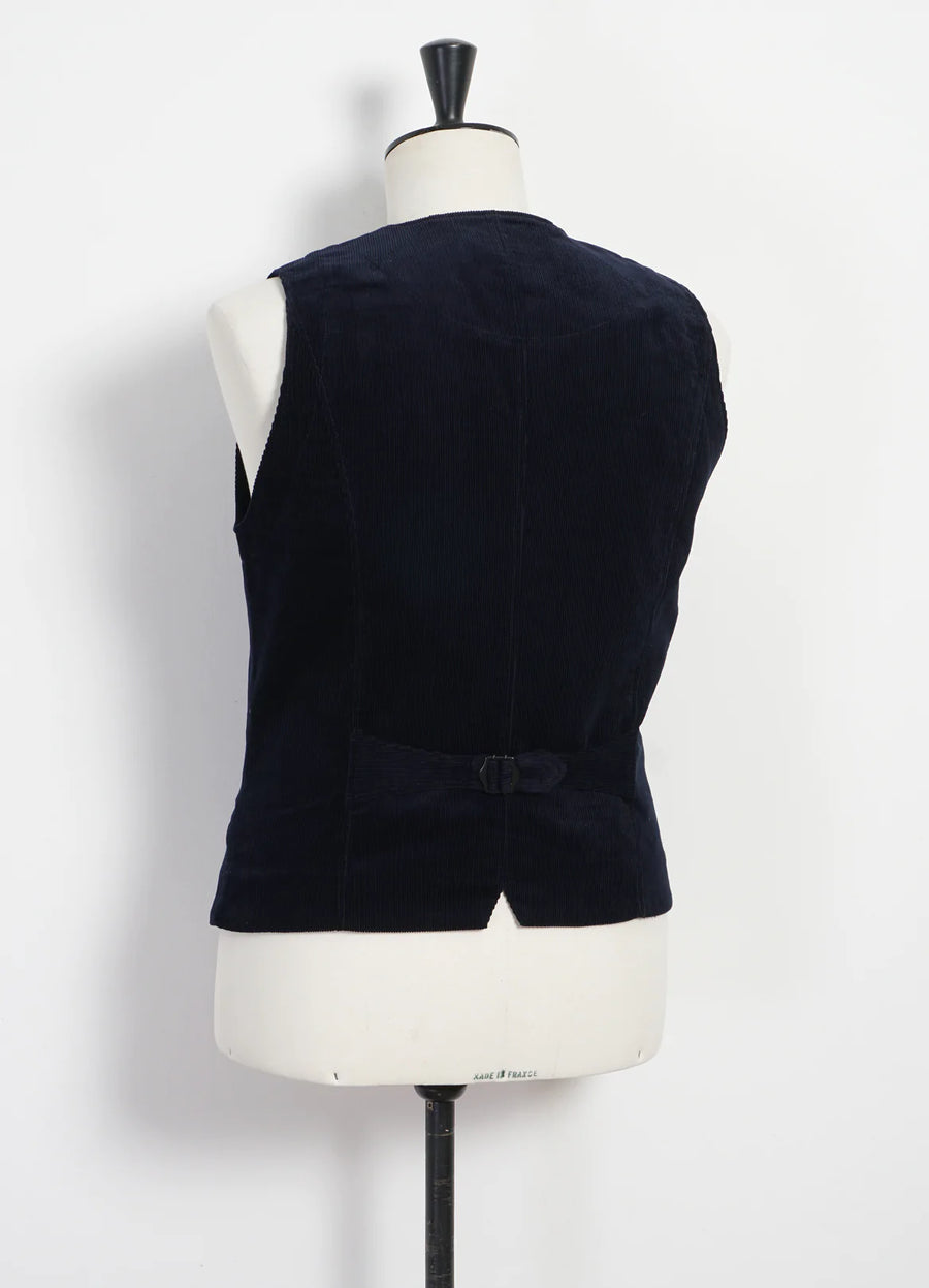 hansen daniel waistcoat fluid navy corduroy (LAST SIZE XLARGE)