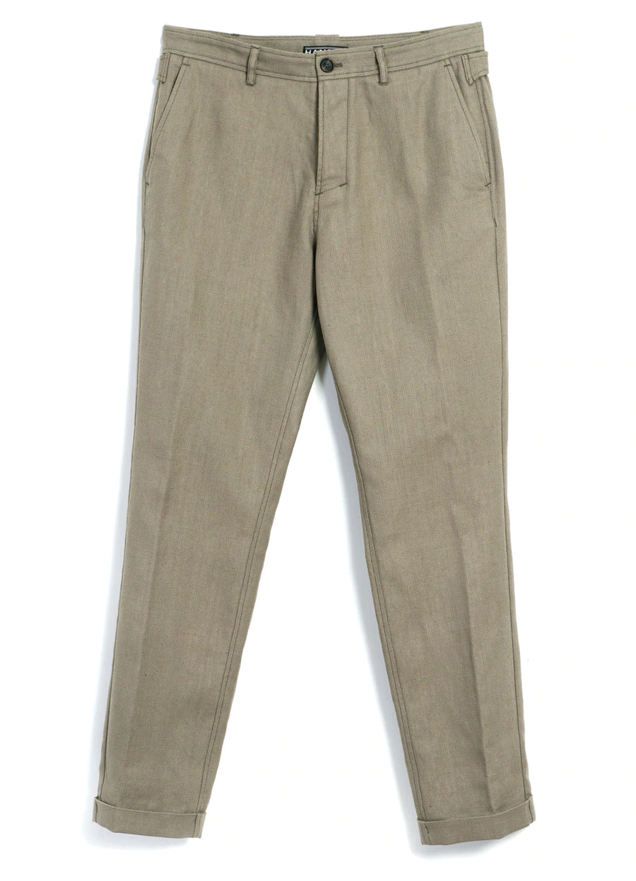 hansen finn side buckle regular trousers bay leaf