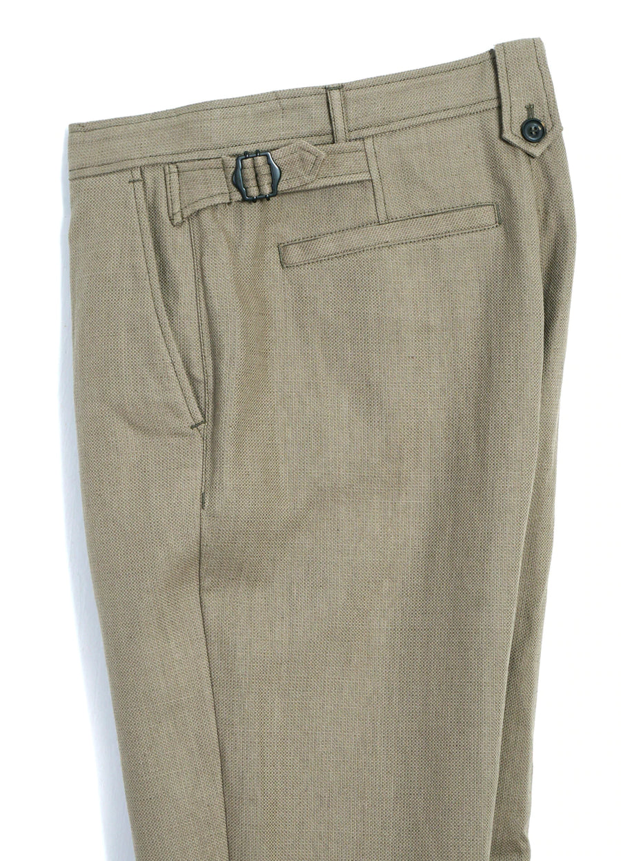hansen finn side buckle regular trousers bay leaf