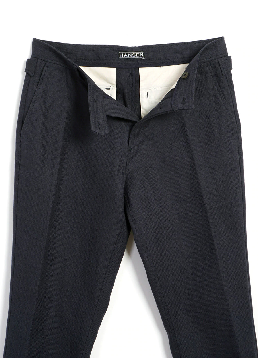 hansen finn side buckle regular trousers dark blue (LAST SIZE XLARGE)