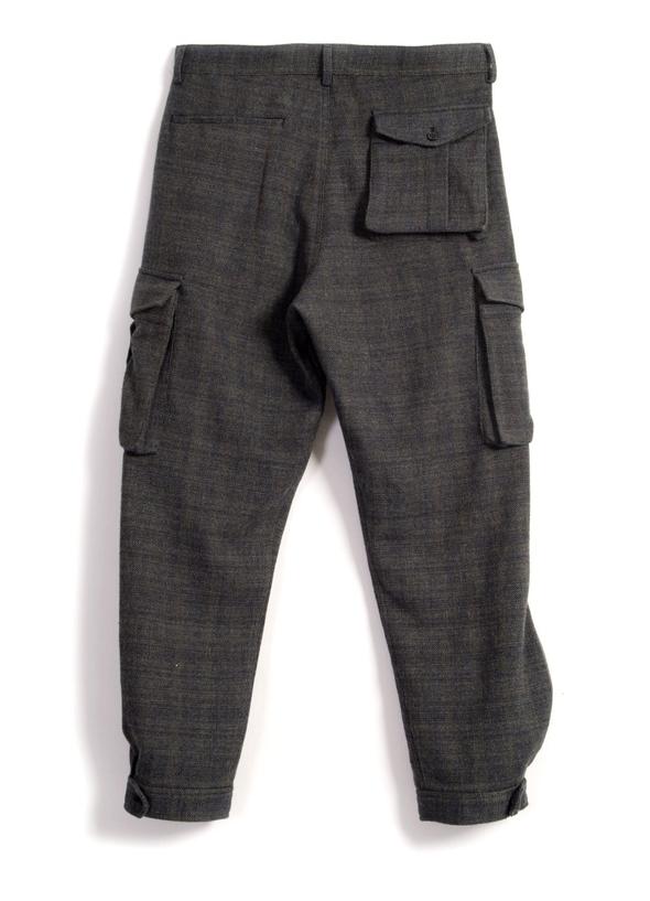 hansen kurt cargo pockets tweed trousers trout (LAST SIZE SMALL)