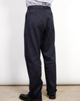 hansen sune pleated wide trousers navy melange (LAST SIZE SMALL)