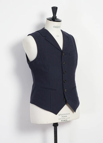 hansen william lapel waistcoat blue pin