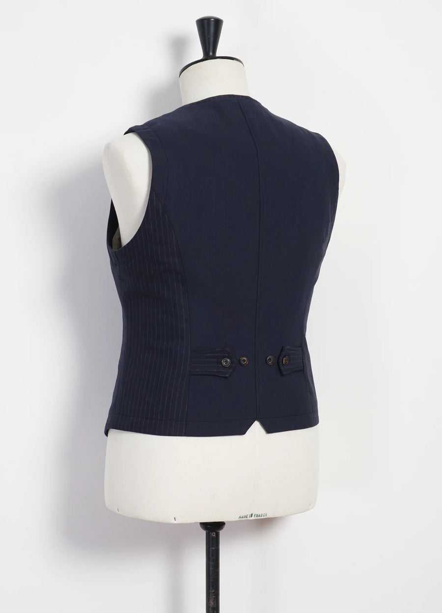 hansen william lapel waistcoat blue pin