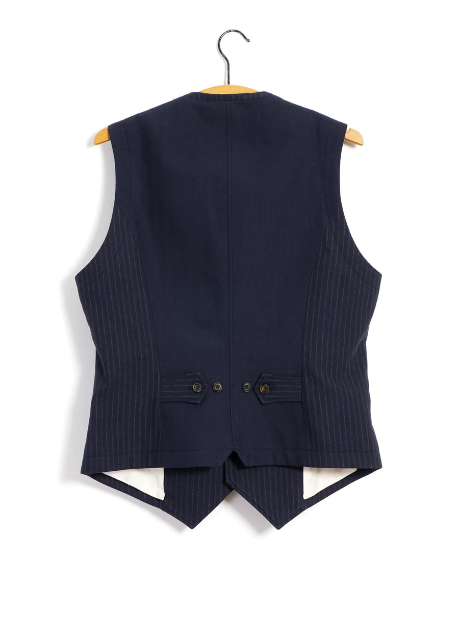 hansen william lapel waistcoat blue pin