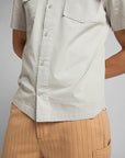 lee 101 short sleeve service shirt gray