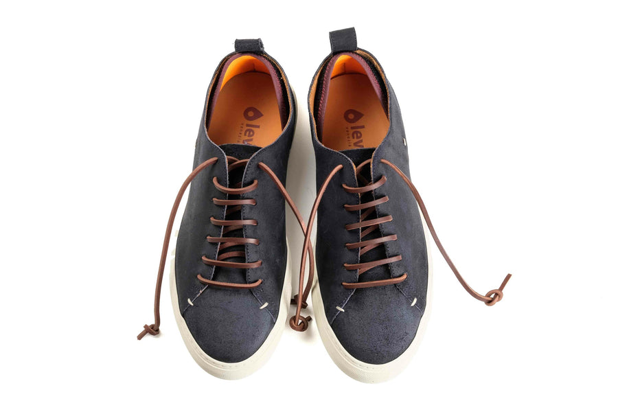 levius riva classica camoscio ingrassato navy