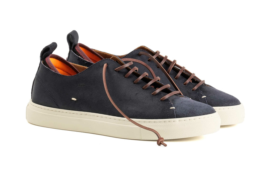 levius riva classica camoscio ingrassato navy