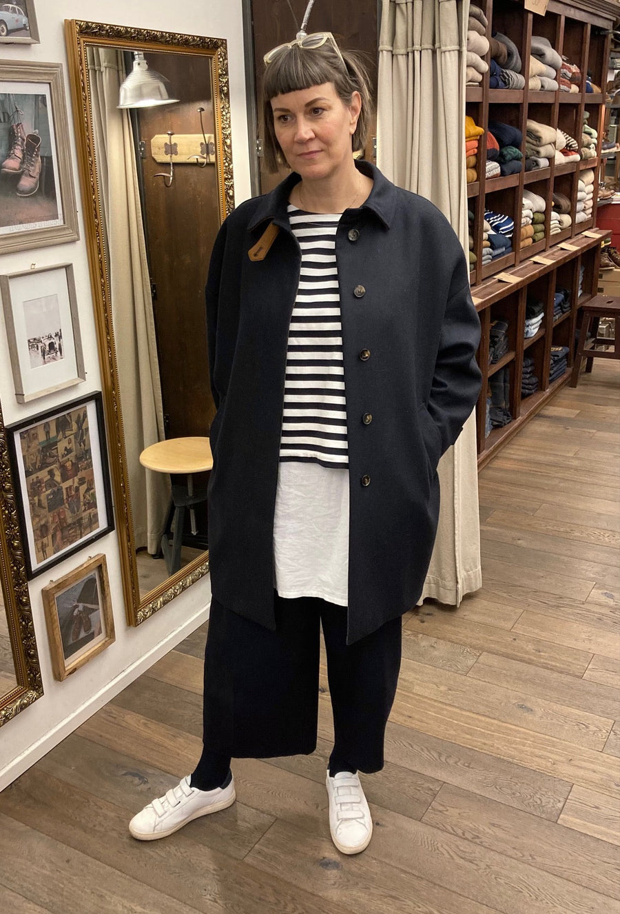 limpermeabile martin dq coat navy (LAST SIZE LARGE)