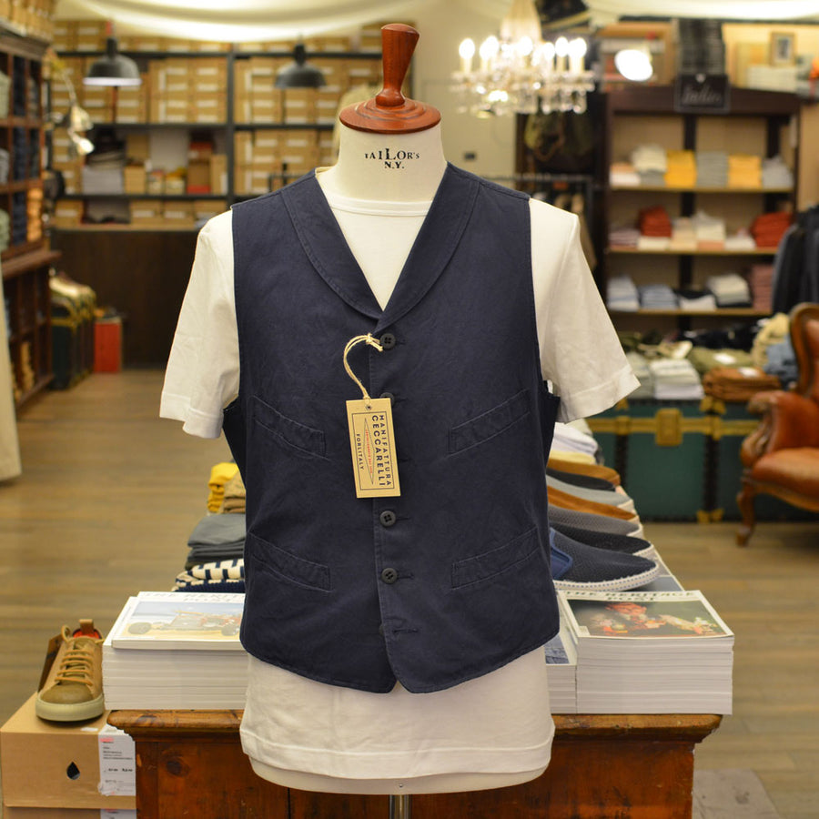 manifattura ceccarelli classic vest 6909 navy