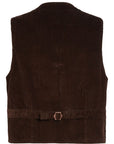 manifattura ceccarelli classic vest 7913 qk brown corduroy