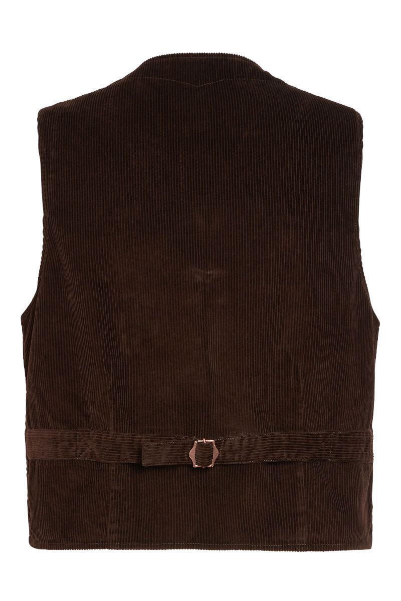 manifattura ceccarelli classic vest 7913 qk brown corduroy (LAST SIZE SMALL)