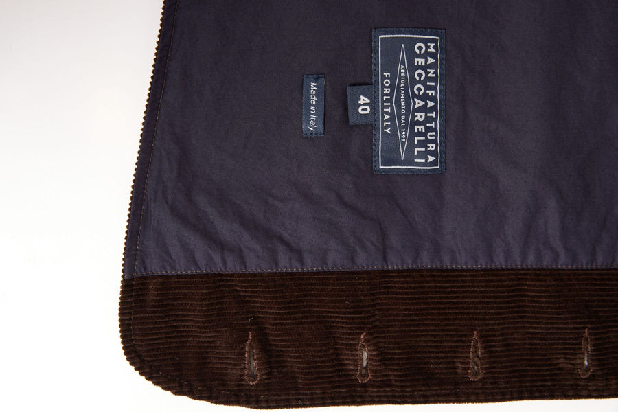 manifattura ceccarelli classic vest 7913 qk brown corduroy