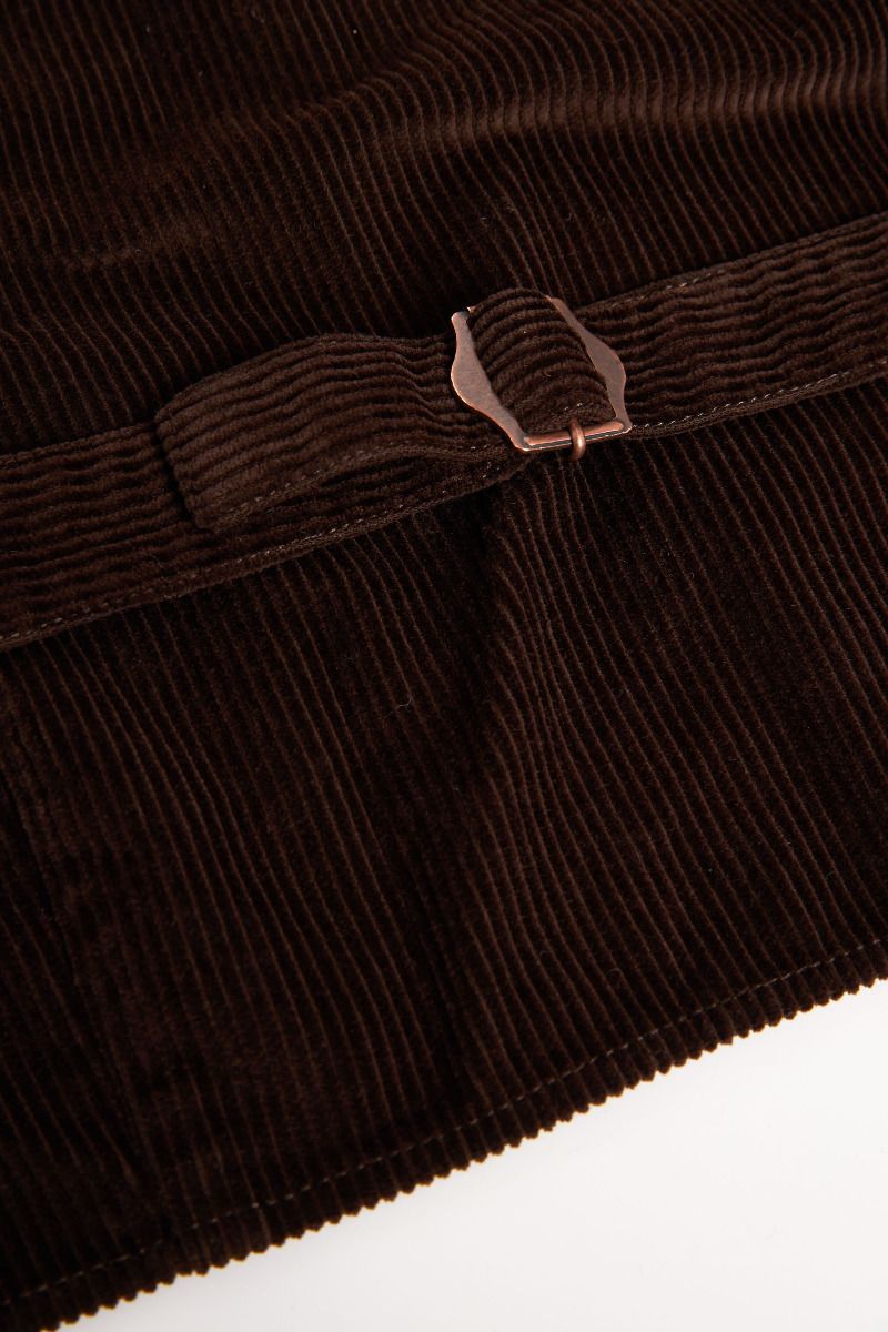 manifattura ceccarelli classic vest 7913 qk brown corduroy