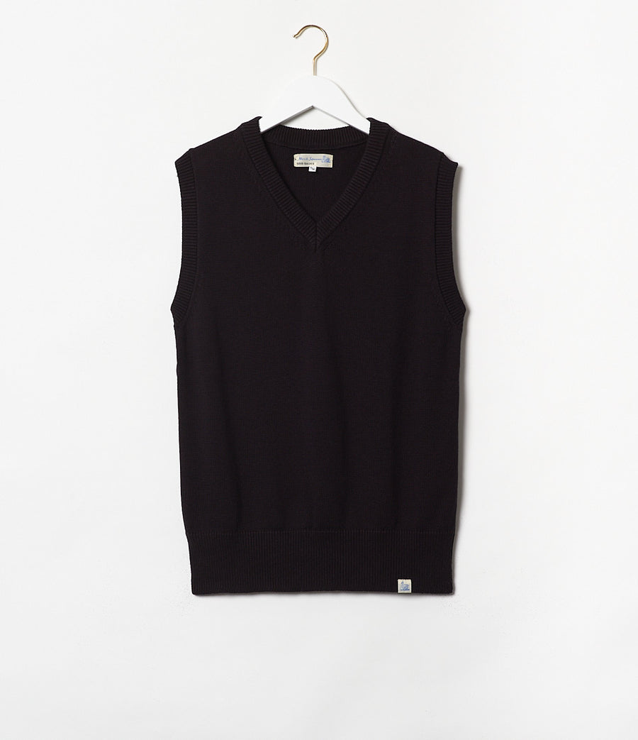 merz b schwanen ccve02 pullunder baumwolle kaschmir deep black