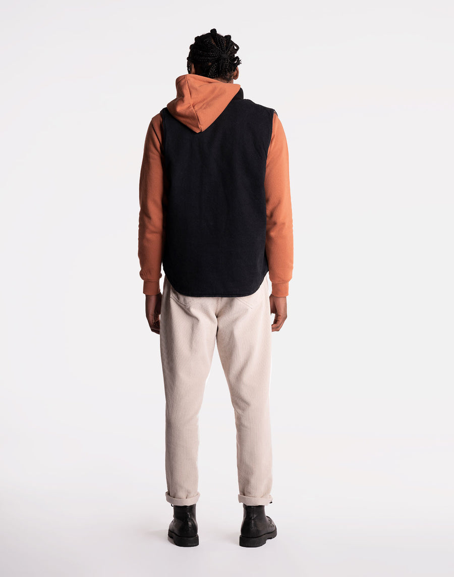 olow niro sleevless waistcoat denim black (LAST SIZE XLARGE)