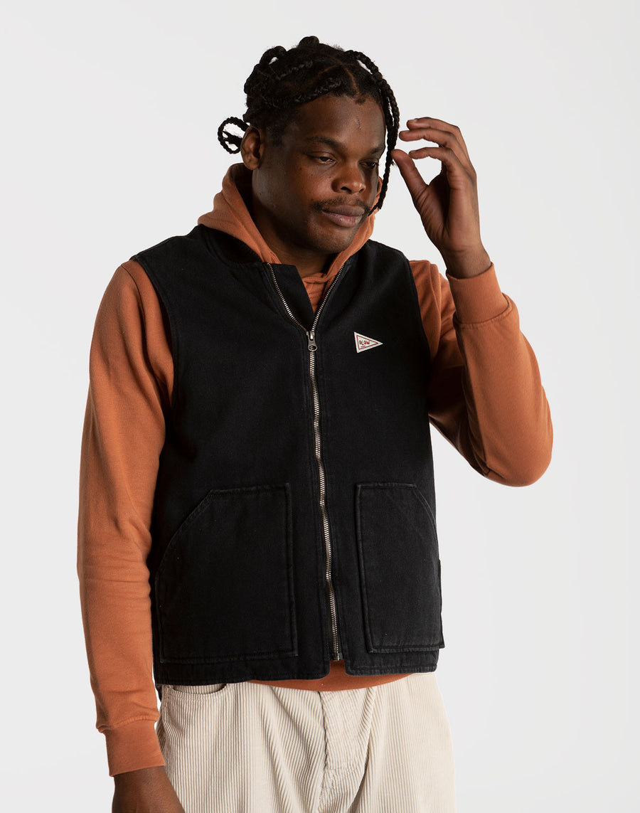 olow niro sleevless waistcoat denim black (LAST SIZE XLARGE)