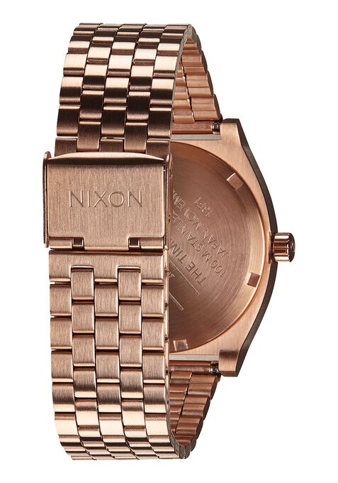 nixon time teller all rose gold