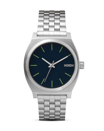 nixon time teller midnight blue volt green