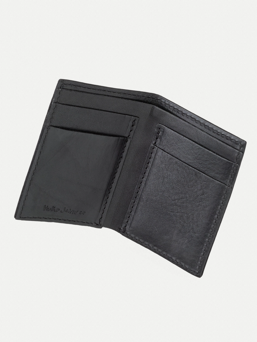 nudie hagdahl wallet saddle leather black