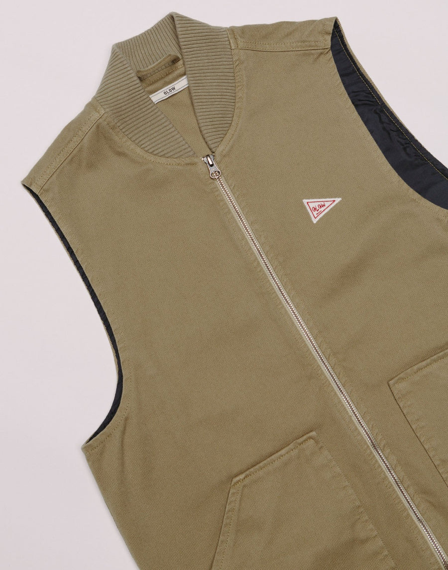olow angus vest olive